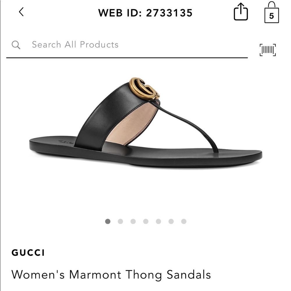 Gucci Marmont Thong Sandals